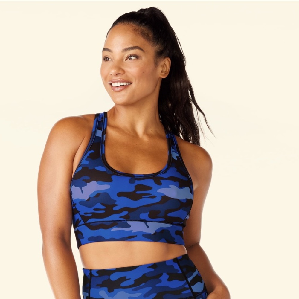 Love & Sports XXXlL Blue Camo Sports Bra